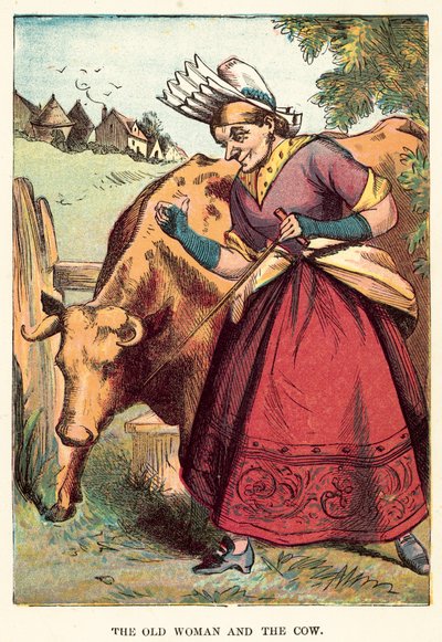 La vieille femme et la vache - English School